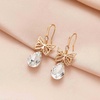 image:imageAustrian Crystal Teardrop Butterfly Drop Dangle Earrings for Women 14K Rose Gold Plated Hypoallergenic JewelryClear White
