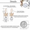 image:imageAustrian Crystal Teardrop Butterfly Drop Dangle Earrings for Women 14K Rose Gold Plated Hypoallergenic JewelryClear White