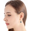 image:imageAustrian Crystal Teardrop Butterfly Drop Dangle Earrings for Women 14K Rose Gold Plated Hypoallergenic JewelryDark Blue