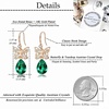 image:imageAustrian Crystal Teardrop Butterfly Drop Dangle Earrings for Women 14K Rose Gold Plated Hypoallergenic JewelryEmerald