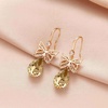image:imageAustrian Crystal Teardrop Butterfly Drop Dangle Earrings for Women 14K Rose Gold Plated Hypoallergenic JewelryLight Topaz