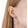 image:imageAustrian Crystal Teardrop Butterfly Drop Dangle Earrings for Women 14K Rose Gold Plated Hypoallergenic JewelryPink