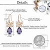 image:imageAustrian Crystal Teardrop Butterfly Drop Dangle Earrings for Women 14K Rose Gold Plated Hypoallergenic JewelryTanzanite