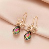 image:imageAustrian Crystal Teardrop Butterfly Drop Dangle Earrings for Women 14K Rose Gold Plated Hypoallergenic JewelryVitrail Medium