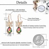 image:imageAustrian Crystal Teardrop Butterfly Drop Dangle Earrings for Women 14K Rose Gold Plated Hypoallergenic JewelryVitrail Medium