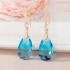 image:imageAustrian Crystal Teardrop Dangle Drop Earrings for Women 14K Gold Plated Hook Earring Hypoallergenic Jewelry Gifts for Women GirlsAquamarine