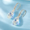 image:imageAustrian Crystal Teardrop Dangle Drop Earrings for Women 14K Gold Plated Hook Earring Hypoallergenic Jewelry Gifts for Women GirlsAurora Borealis