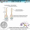 image:imageAustrian Crystal Teardrop Dangle Drop Earrings for Women 14K Gold Plated Hook Earring Hypoallergenic Jewelry Gifts for Women GirlsAurora Borealis