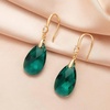 image:imageAustrian Crystal Teardrop Dangle Drop Earrings for Women 14K Gold Plated Hook Earring Hypoallergenic Jewelry Gifts for Women GirlsEmerald