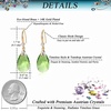 image:imageAustrian Crystal Teardrop Dangle Drop Earrings for Women 14K Gold Plated Hook Earring Hypoallergenic Jewelry Gifts for Women GirlsFern Green