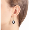 image:imageAustrian Crystal Teardrop Dangle Drop Earrings for Women 14K Gold Plated Hook Earring Hypoallergenic Jewelry Gifts for Women GirlsGreyBlack