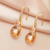 image:imageAustrian Crystal Teardrop Dangle Drop Earrings for Women 14K Gold Plated Hook Earring Hypoallergenic Jewelry Gifts for Women GirlsLight Topaz