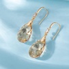 image:imageAustrian Crystal Teardrop Dangle Drop Earrings for Women 14K Gold Plated Hook Earring Hypoallergenic Jewelry Gifts for Women GirlsLight Topaz