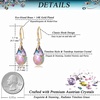 image:imageAustrian Crystal Teardrop Dangle Drop Earrings for Women 14K Gold Plated Hook Earring Hypoallergenic Jewelry Gifts for Women GirlsRainbow