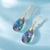 image:imageAustrian Crystal Teardrop Dangle Drop Earrings for Women 14K Gold Plated Hook Earring Hypoallergenic Jewelry Gifts for Women GirlsRainbow