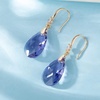 image:imageAustrian Crystal Teardrop Dangle Drop Earrings for Women 14K Gold Plated Hook Earring Hypoallergenic Jewelry Gifts for Women GirlsTanzanite