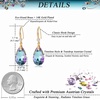 image:imageAustrian Crystal Teardrop Dangle Drop Earrings for Women 14K Gold Plated Hook Earring Hypoallergenic Jewelry Gifts for Women GirlsVitrail Light