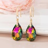 image:imageAustrian Crystal Teardrop Dangle Drop Earrings for Women 14K Gold Plated Hook Earring Hypoallergenic Jewelry Gifts for Women GirlsVitrail Medium