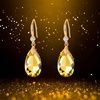 image:imageAustrian Crystal Teardrop Dangle Drop Earrings for Women 14K Gold Plated Hook Earring Hypoallergenic Jewelry Gifts for Women GirlsYellow