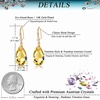 image:imageAustrian Crystal Teardrop Dangle Drop Earrings for Women 14K Gold Plated Hook Earring Hypoallergenic Jewelry Gifts for Women GirlsYellow