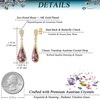 image:imageAustrian Crystal Teardrop Dangle Drop Earrings for Women 14K Gold Plated Hypoallergenic Jewelry GiftAntique Pink