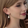 image:imageAustrian Crystal Teardrop Dangle Drop Earrings for Women 14K Gold Plated Hypoallergenic Jewelry GiftAurora Borealis