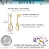image:imageAustrian Crystal Teardrop Dangle Drop Earrings for Women 14K Gold Plated Hypoallergenic Jewelry GiftAurora Borealis