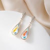image:imageAustrian Crystal Teardrop Dangle Drop Earrings for Women 14K Gold Plated Hypoallergenic Jewelry GiftAurora Borealis