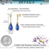 image:imageAustrian Crystal Teardrop Dangle Drop Earrings for Women 14K Gold Plated Hypoallergenic Jewelry GiftBermuda Blue