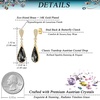 image:imageAustrian Crystal Teardrop Dangle Drop Earrings for Women 14K Gold Plated Hypoallergenic Jewelry GiftBlack