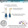 image:imageAustrian Crystal Teardrop Dangle Drop Earrings for Women 14K Gold Plated Hypoallergenic Jewelry GiftDark Blue