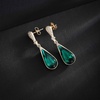 image:imageAustrian Crystal Teardrop Dangle Drop Earrings for Women 14K Gold Plated Hypoallergenic Jewelry GiftEmerald