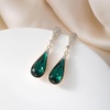 image:imageAustrian Crystal Teardrop Dangle Drop Earrings for Women 14K Gold Plated Hypoallergenic Jewelry GiftEmerald