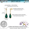 image:imageAustrian Crystal Teardrop Dangle Drop Earrings for Women 14K Gold Plated Hypoallergenic Jewelry GiftEmerald