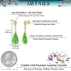 image:imageAustrian Crystal Teardrop Dangle Drop Earrings for Women 14K Gold Plated Hypoallergenic Jewelry GiftFern Green