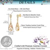 image:imageAustrian Crystal Teardrop Dangle Drop Earrings for Women 14K Gold Plated Hypoallergenic Jewelry GiftLight Topaz