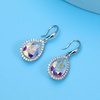 image:imageAustrian Crystal Teardrop Dangle Drop Earrings for Women Dangling 14K Gold Plated Hypoallergenic JewelryAurora Borealis