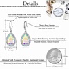 image:imageAustrian Crystal Teardrop Dangle Drop Earrings for Women Dangling 14K Gold Plated Hypoallergenic JewelryAurora Borealis
