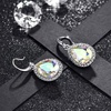 image:imageAustrian Crystal Teardrop Dangle Drop Earrings for Women Dangling 14K Gold Plated Hypoallergenic JewelryAurora Borealis