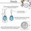 image:imageAustrian Crystal Teardrop Dangle Drop Earrings for Women Dangling 14K Gold Plated Hypoallergenic JewelryBermuda Blue