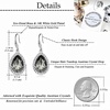 image:imageAustrian Crystal Teardrop Dangle Drop Earrings for Women Dangling 14K Gold Plated Hypoallergenic JewelryBlack