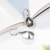 image:imageAustrian Crystal Teardrop Dangle Drop Earrings for Women Dangling 14K Gold Plated Hypoallergenic JewelryBlack