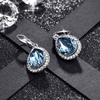 image:imageAustrian Crystal Teardrop Dangle Drop Earrings for Women Dangling 14K Gold Plated Hypoallergenic JewelryBlue