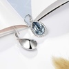 image:imageAustrian Crystal Teardrop Dangle Drop Earrings for Women Dangling 14K Gold Plated Hypoallergenic JewelryBlue
