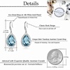 image:imageAustrian Crystal Teardrop Dangle Drop Earrings for Women Dangling 14K Gold Plated Hypoallergenic JewelryDark Blue