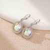 image:imageAustrian Crystal Teardrop Dangle Drop Earrings for Women Dangling 14K Gold Plated Hypoallergenic JewelryDazzle Golden