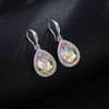 image:imageAustrian Crystal Teardrop Dangle Drop Earrings for Women Dangling 14K Gold Plated Hypoallergenic JewelryDazzle Golden