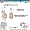 image:imageAustrian Crystal Teardrop Dangle Drop Earrings for Women Dangling 14K Gold Plated Hypoallergenic JewelryDazzle Golden