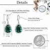 image:imageAustrian Crystal Teardrop Dangle Drop Earrings for Women Dangling 14K Gold Plated Hypoallergenic JewelryGreen