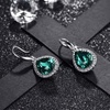 image:imageAustrian Crystal Teardrop Dangle Drop Earrings for Women Dangling 14K Gold Plated Hypoallergenic JewelryGreen